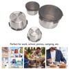4Pcs Stainless Steel Preservation Box Large Capacity Round Food Storage