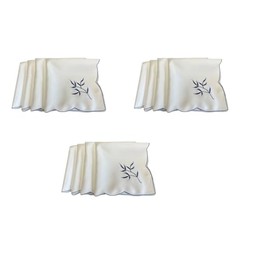 Pack of 12 Table Napkins Kitchen Dining Serviettes Blue Sprig Design 18" x 18"