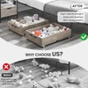 TIOPGHAD Under Bed Storage with Wheels, 2-Pack Under Bed Shoe