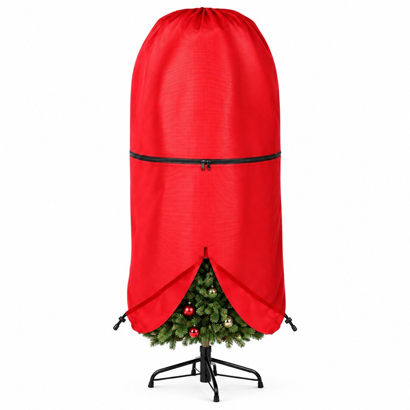 Upright Christmas Tree Storage Bag with Adjustable Straps, Zipper &