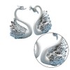 SEWACC 2pcs Couple Swan Ornaments, Mini Swan Figurines for Home