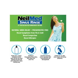 NeilMed Sinus Rinse - A Complete Sinus Nasal Rinse Kit, 50 count (Pack of 1) Count may vary