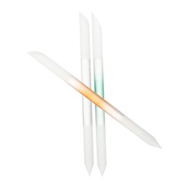 FOMIYES 3pcs Glass Nail Files Portable Nail Polishing Strips for Home Manicure Lightweight Design Green Transparent and Orange for Easy Art and Smoothing