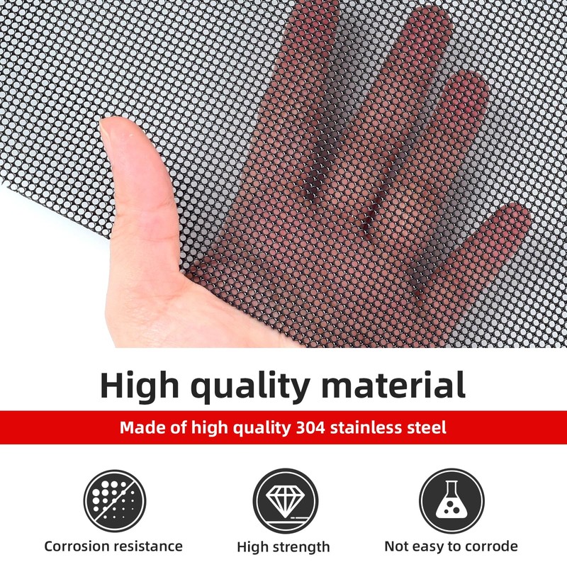 AggAuto 47in x 16in Stainless Steel Car Grill Mesh Screen,