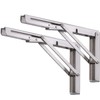Folding Shelf Brackets 16 Inch, Pynsseu Heavy Duty Stainless Steel
