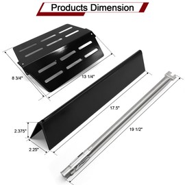 Hiorucet 62752 7620 7622 Grill Parts for Weber Genesis 300 Series with Front-Mounted Control E310 E320 E330 S310 S320 S330 CEP310 CEP320 CEP330 EP310 EP320 EP330, Flavorizer Bar Heat Deflector Burner