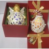 Home Reflections QVC Angel and santa Flameless Candle Ceramic Luminaries