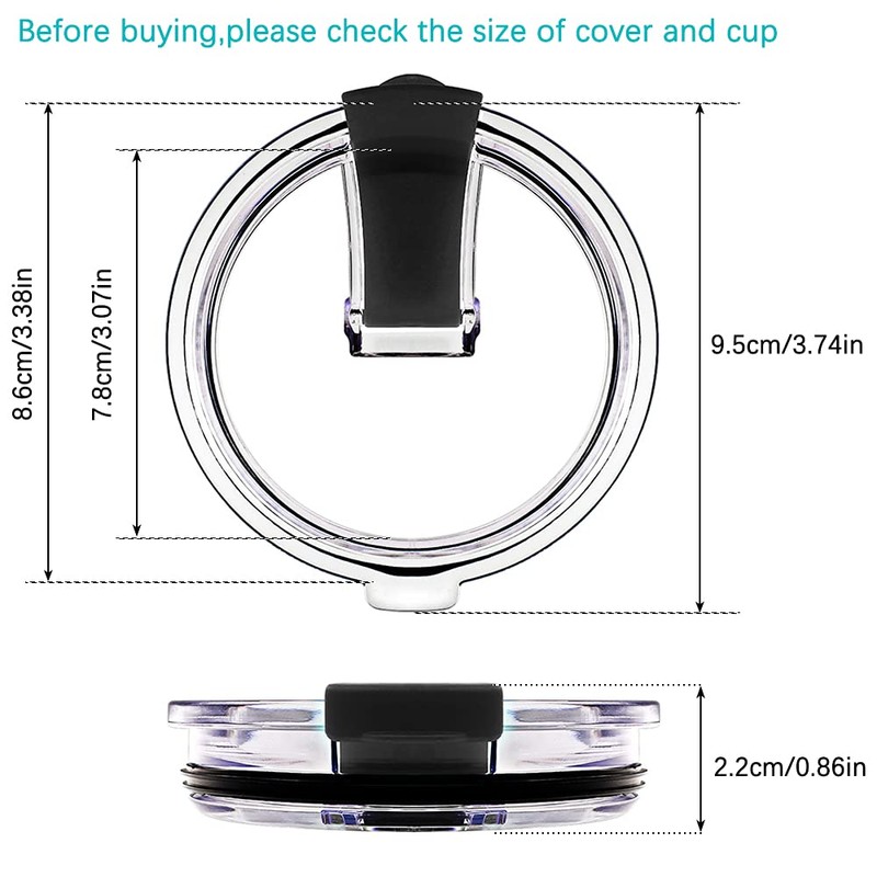 20 oz Tumbler Lids, Fits for YETI Rambler, Ozark Trail,