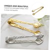Alipis 2pcs Mini Stainless Steel Ice Cube Tongs Serving Tongs