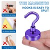 LOVIMAG Cruise Ship Essentials, 150Lbs Magnetic Hooks Heavy Duty, Purple