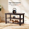 Simple Deluxe Shoe Rack Bench, 3-Tier Bamboo Storage Organizer, 286lb