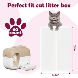 Upgrade Cat Litter Box Liners Design for Pet*Snowy SNOW+ Litter Box,60 Pcs Self-Sealing Waste Drawer Bags for Automatic Cat Litter Box (60 Pcs)