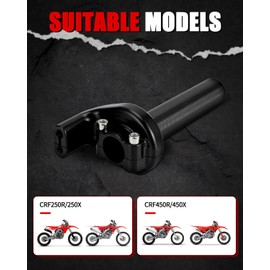 NACORE Motorcycle Throttle Tube CNC Assembly for CRF250R/250X/450X 2004-2014, CRF450R 2002-2014 Dirt Bike, BLACK