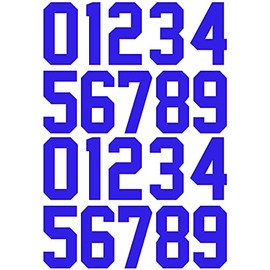 QIUKUI 2set 8 Inch Vinyl Iron on Numbers Heat Transfer Numbers for Jerseys Clothing T-Shirt Bag (Blue Color)……