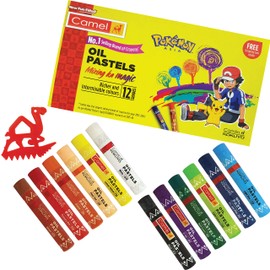 KOKUYO CAMLIN 12 Oil Pastels Shades Richer Inter-mixable Colours + Free Scraping Tool