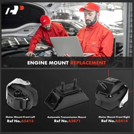 A-Premium 3PCS Engine Motor Mount and Transmission Mount Kit Compatible with Ford F-150 F150 2004, 4.6L, 4WD Only, Replace# F85Z6068EA, 5L7Z6038CA