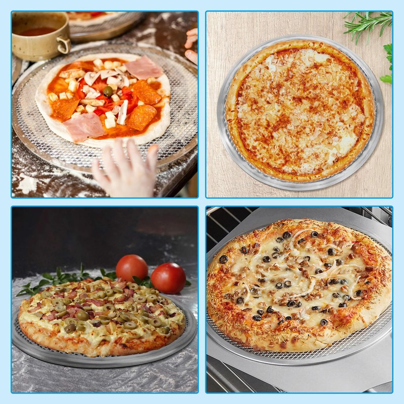 RICISUNG Aluminum Pizza Grate 12 Inch Grate Pizza Pan Pizza