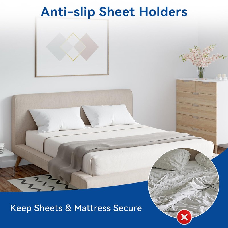 Bed Sheet Holder, Lock Sheet Fasteners - Keep Sheets Snug