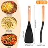 Aemygo 4 Pcs Large Silicone Cooking Spoons, 12 Inch Nonstick