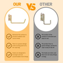 MAIKER OFF ROAD J Hooks for E Track Systems,Steel J Hook Tie Down Accessories for X-Track Systems Tie Down Anchor Points Pickup,Cargo Van,Enclosed Trailers,Semi-Trucks Trailer Hang Tools