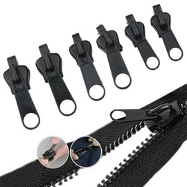 Zipper Slider Replacement | Zipper Pull Fixer Slider,Size 3 5 7, 6 Zipper Parts Kit for Coats, Jackets, Tents, Backpacks, Luggage