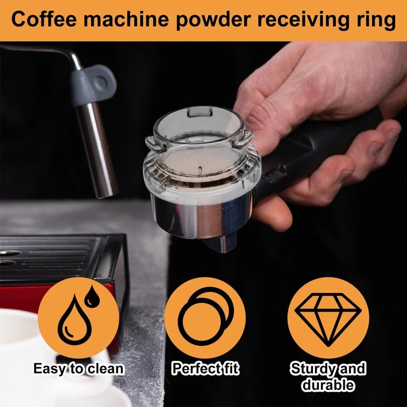KtbeYTi 54 mm Coffee Replacement Funnel Plastic Coffee Dosing Ring