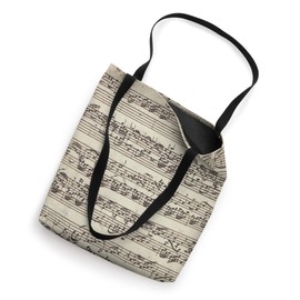 Vintage Johann Sebastian Bach Classical Sheet Music Graphic Tote Bag
