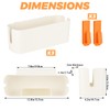 Oungy 3 Pcs Bedside Caddy Plastic Bed Caddy, Orange Hanging