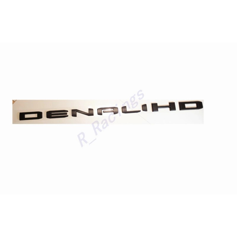 GMC 2pcs New Matte Black DENALI HD Emblems Letters Fit
