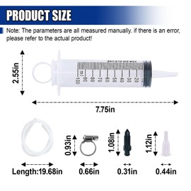 GAOLAOSY Brake Bleed Kit, Hydraulic Disc Clutch Bleeder Tool Oil Fluid Extractor with 100ML Syringe & 50cm Hose, Universal Automotive Braking System Repair Maintenance Reverse Bleeder Tool