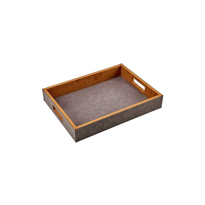 Leatherette Tray in Gray