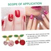 Healvian 36pcs Cherry Nail Charms Cherry Nail Slices for Art