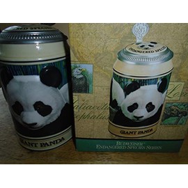 Budweiser Collectible Endangered Species Series Covered Stein - Giant Panda Stein