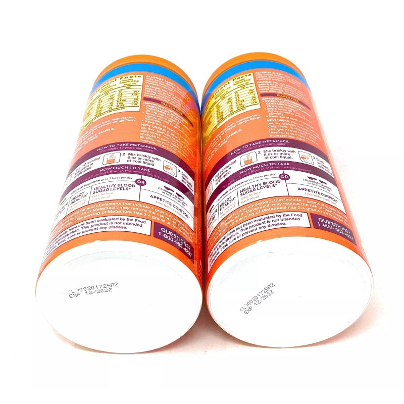 Metamucil Sugar Free Fiber Supplement, Orange Smooth 260 Servings