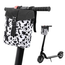 AIWARGOD Portable Electric Scooter Bag, 4L Large Soft Scooter Storage Bag with Shoulder Straps, Pockets and Reflective Strips, Waterproof Electric Bike Front Handlebar Bag