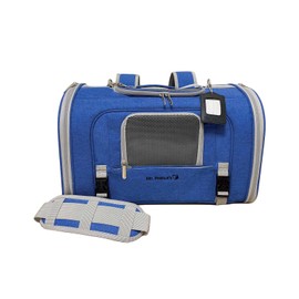 Mr. Peanut's Monterey Series Airline Compliant Horizontal Backpack Pet Carrier (Blue)