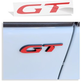 GT Lift Gate Emblem Overlay Decal Stickers - 2023-2024 Dodge Hornet GT - - (Color: Reflective Red)
