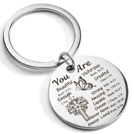 MUCOOS Christian Keychain for Women,Religious Gifts for Her,Christian Gift for Her,Inspirational Keychain,Inspirational Gifts for Women