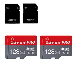 128GB Micro SD Card Class 10 Micro SD Memory Cards with SD Adapter High Speed Mini SD Card for Smartphones/Camera/Tablet 2-Pack