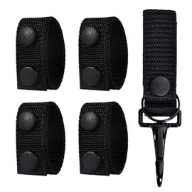 Nylon Belt Keepers with Key Holder,(4+1) Pack,Police Military Equipment Accessories, Tactical Gear Clip