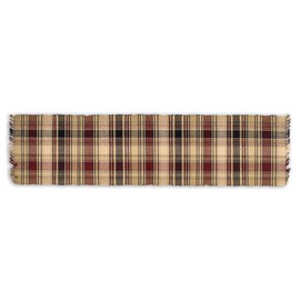 Country House Hickory Maroon Plaid 13 x 54 Cotton Table Runner