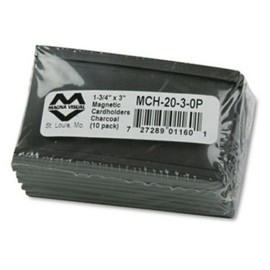 Magna Visual 1 3/4" x 3" Magnetic Data Card Holders 10 Pack fits 1 5/8" x 3" Data Cards