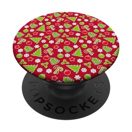 Fire Fit Designs Christmas Pop Socket Winter Pop Socket for Phone - Swappable Top, Expandable Stand, Compatible with Wireless Charging (Excluding Apple MagSafe), Black