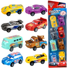 Car Toy Kids Racing Metal- 8Pcs Mini Die Cast Model Car Metal Racing Vehicles Children's Toy Vehicles Toys Small Vehicles Toys as Christmas Easter Birthday Children Gifts Boys Party Bags Fillers