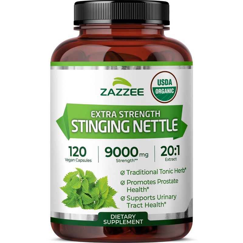 Zazzee USDA Organic Stinging Nettle Leaf 20:1 Extract, 120 Vegan