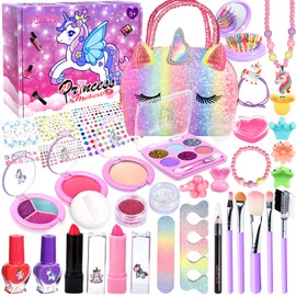 GUHAOOL Makeup Set for Girls, 36 Pieces Children's Make-Up Set, Girls Children's Make-Up Set, Washable Children's Make-Up Set, Girls Toy, Christmas Birthday Gifts for Girls 5 6 7 8 9 10 Years