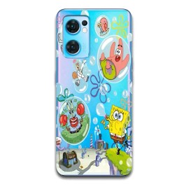 Funda Transparente Bob Esponja 1 Para Oppo Todos