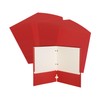 2 Pocket Folder, 1 Side Printed, 3-Hole Punched, Red, 50