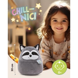 NICI Cuddly Toy Chill-NICI Raccoon 30 cm I Fluffy Plush Toy Raccoon with Tail for Girls, Boys & Babies I Cuddly Stuffed Toy - 49890
