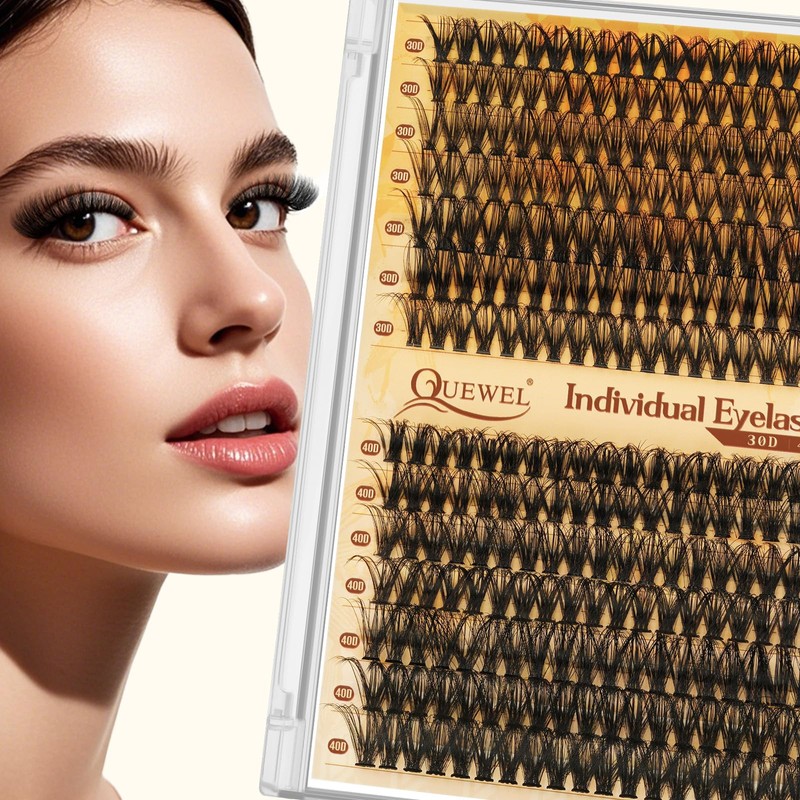 QUEWEL DIY Lash Extension Kit 280Pcs Lash Clusters Eyelash Extension
